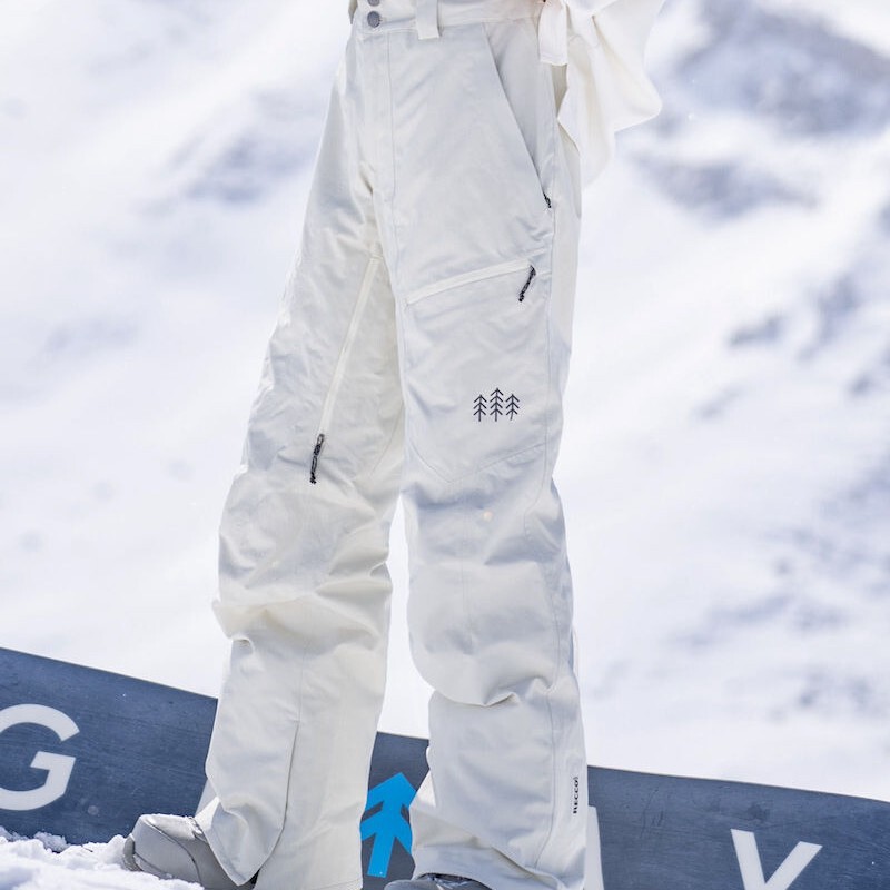 2025 Snowboarding Pants Women's Men's Windproof and Waterproof 3L Ski Pants Warm Cotton Classy Ski Pants Men's Wh