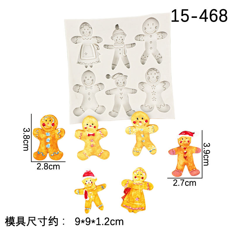 DIY para hornear SERIE DE Navidad 6-piece set traje fondant cake FIESTA DE Navidad molde de silicona decoración de la torta en stock