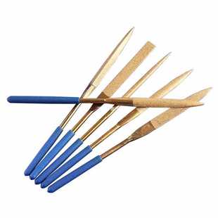 9Yw Titanium-Coated Diamond File Assortment Set Alloy Emery Fine Files for Jade Grinding and Polishing
