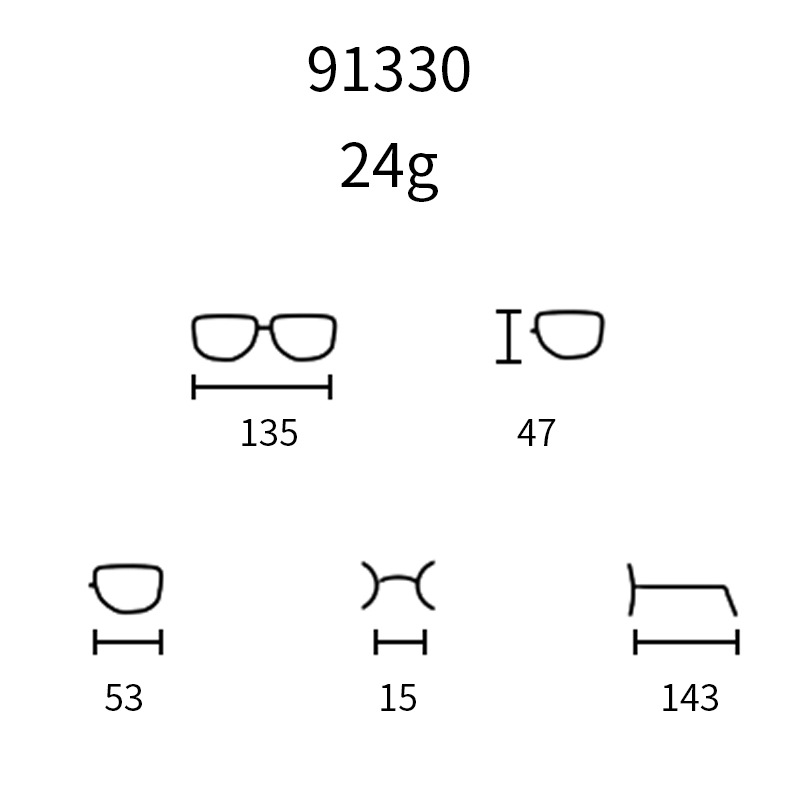 91330 personalidad de gafas delgadas y ligeras, gafas de metal, gafas anti-luz azul para hombres con tendencia de gafas de miopía