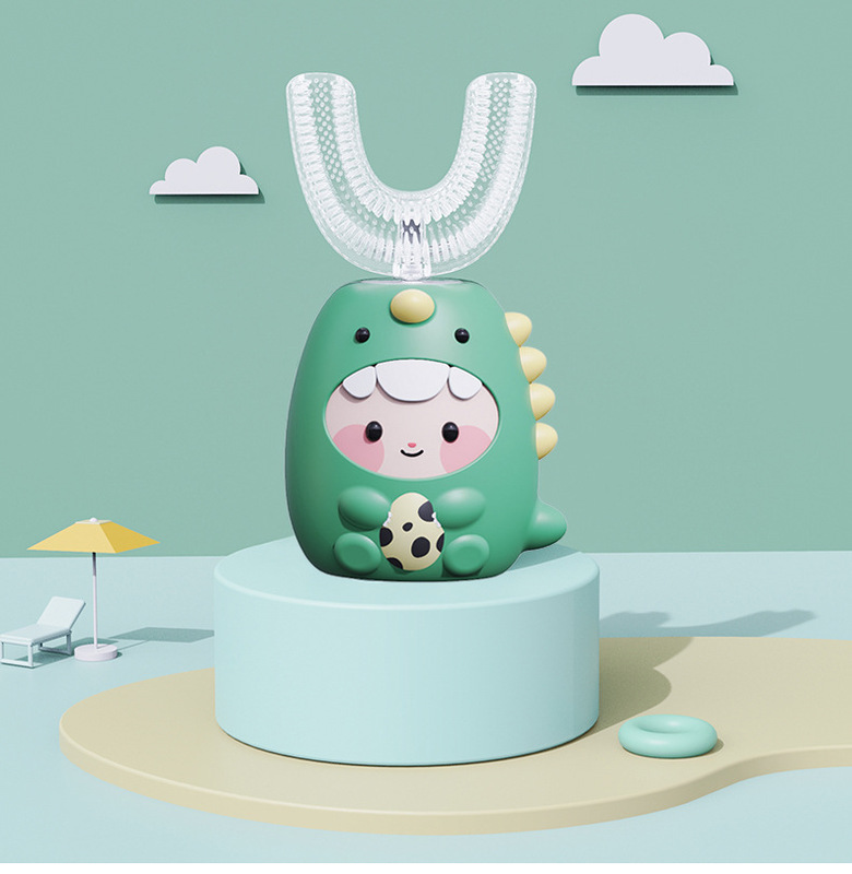 子供用電動歯ブラシU型電動U型赤ちゃん音波静音歯ブラシ2-6-12歳以上歯磨き神器|undefined
