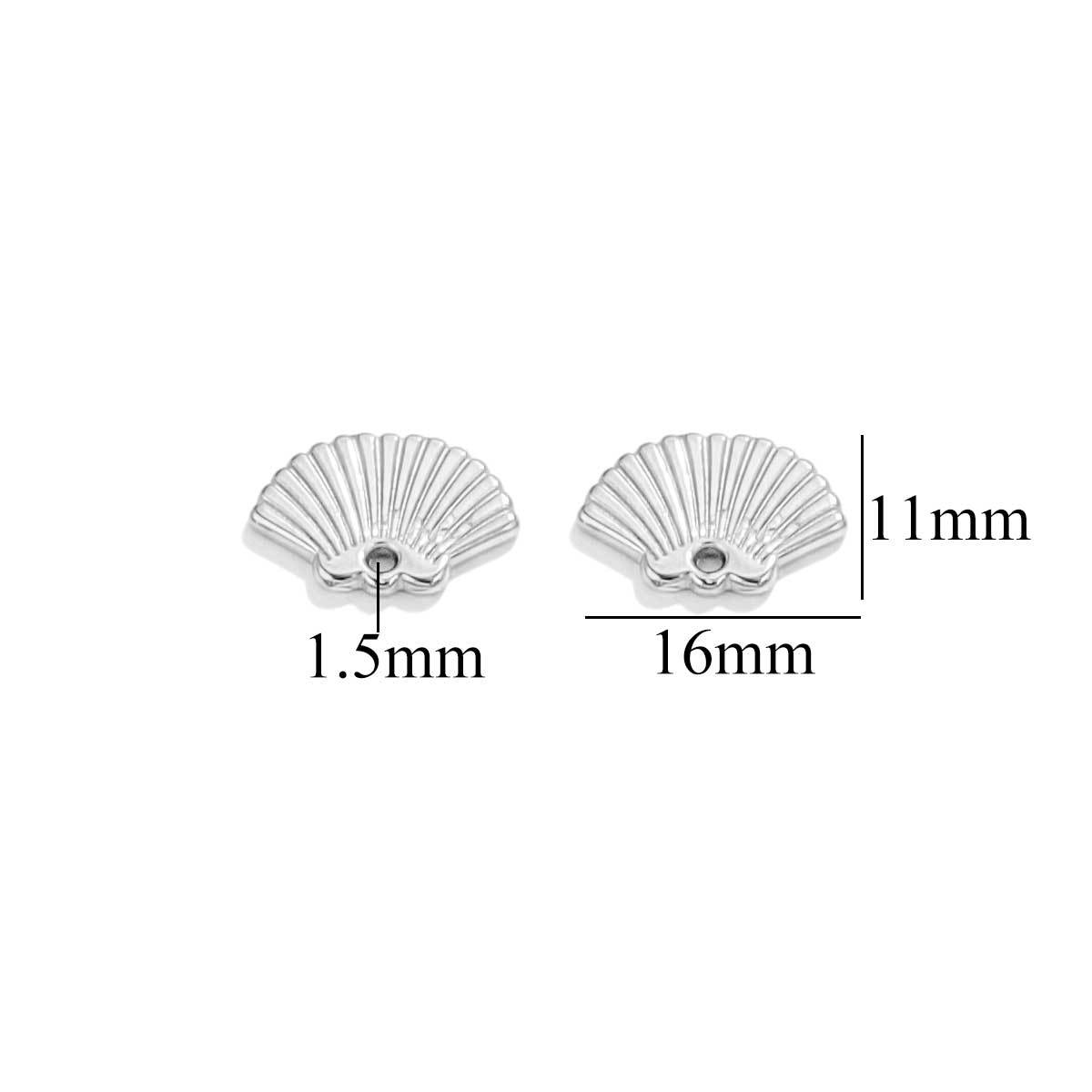 Accesorios de joyería de bricolaje colgante de la serie océano de acero inoxidable sirena concha mar estrella pulsera collar colgante