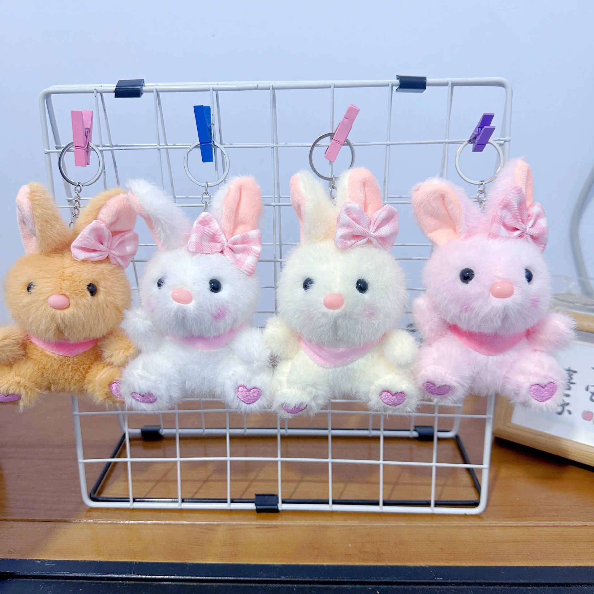 Cuatro pulgadas muñeca de peluche pequeño colgante muñeca llavero muñeca mochila colgante juguete de peluche regalo