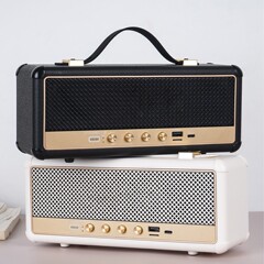 小马M30新款无线蓝牙音箱便携式手提户外音响家用复古桌面低音炮