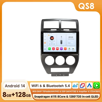 DVD Navigation — Car Android Large-Screen Navigation - 8128g-wifi4g-version-6115-carplay-eight-core-10inch-suitable-for-2007-2009-jeep-compass