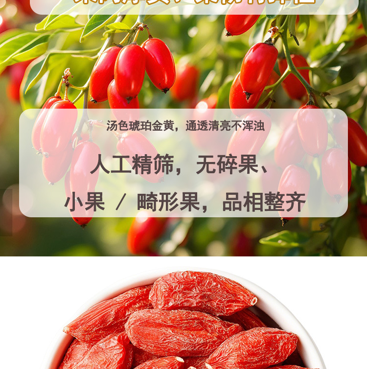 Dried Goji Berries Ningxia Large Grade A Gou Qi Zi for Tea Soup and Wine Soaking 1kg Bulk in use