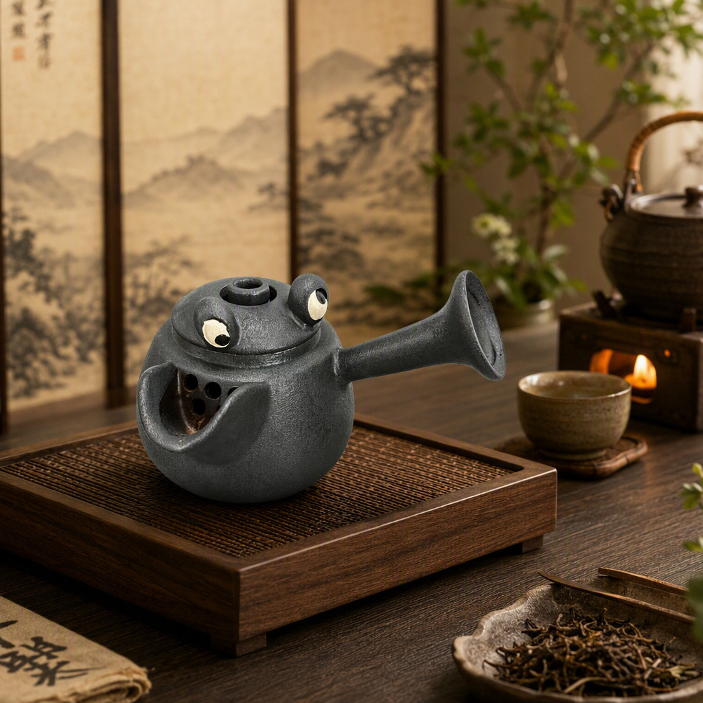 可干烧穿心壶电陶炉泡茶壶手工带过滤家用围炉煮茶明火炉侧把单壶