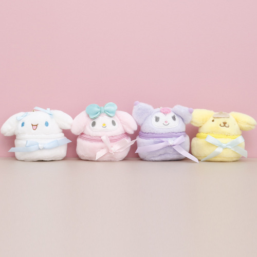 Cute Cartoon Sanrio Kuromi Coin Purse Girls School Bag Ornament Doll Kuromi Cinnamon Dog Doll