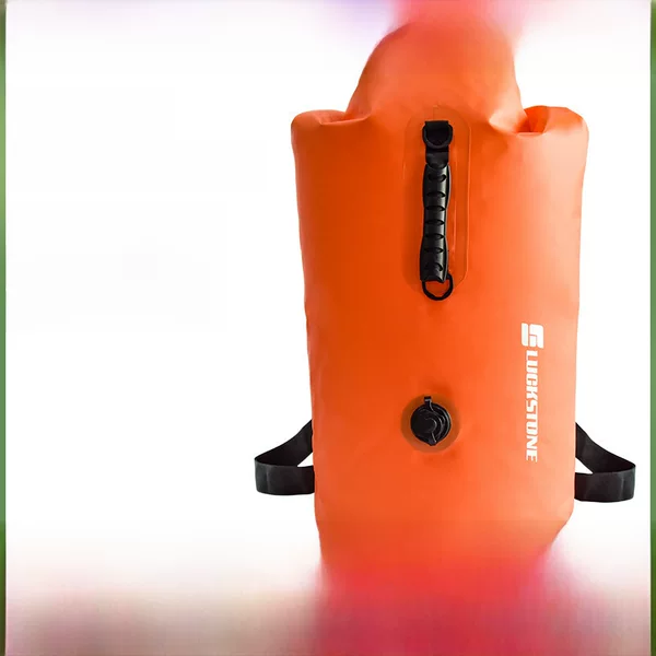 Outdoor Camping Style Waterproof Bag with Air Nozzle Drift Bucket Bag Tent Pvc Waterproof Drying Bag Mobile Phone Bucket Bag 60L