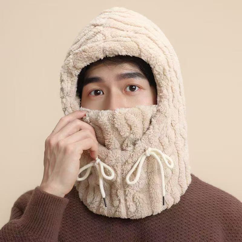 冬季保暖护脸护耳帽围脖一体加绒加厚连体户外男女骑行防寒神器帽|undefined