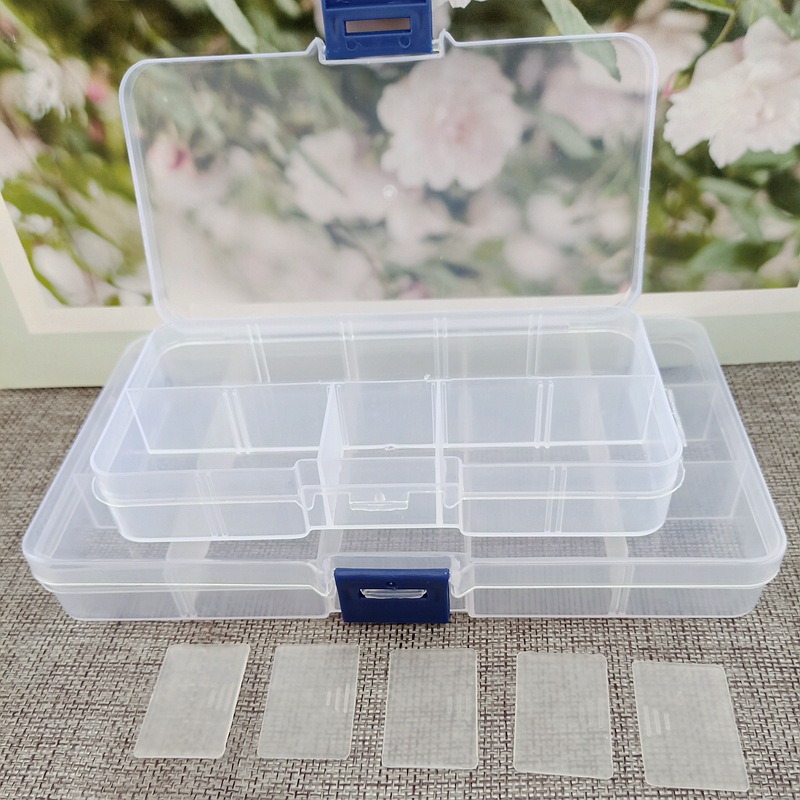 小饰品收纳盒可拆分塑料透明散珠耳钉配件分类格子配饰整理盒
