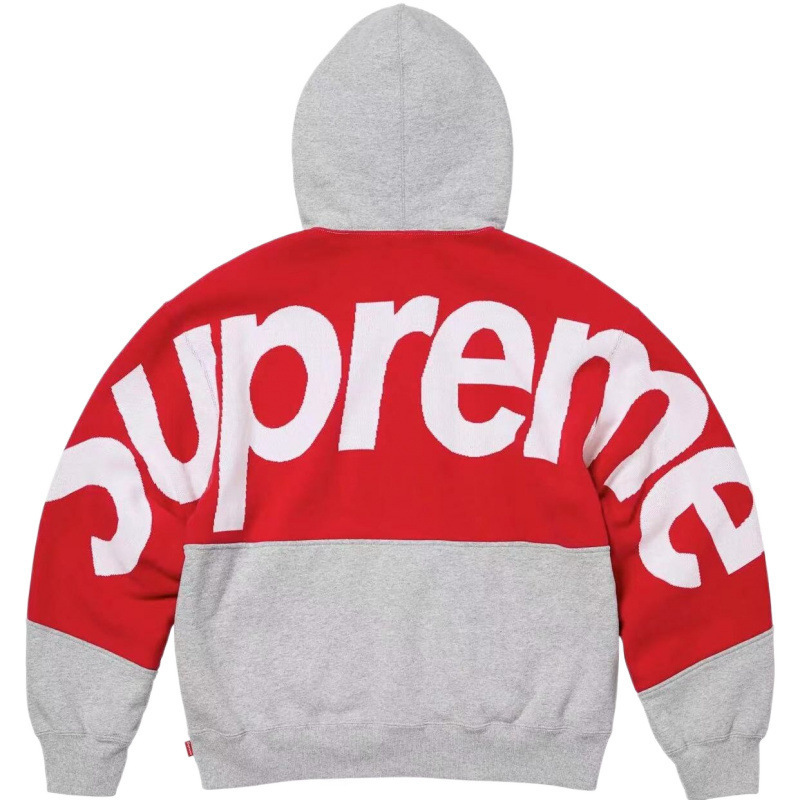 SUPREME BIG LOGO JACQUARD HOODED SWEATSHIRT 大LOGO帽衫 卫衣|undefined