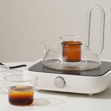 新款透明玻璃花茶壶可电陶炉加热煮茶壶烧水壶家用玻璃泡茶壶套装