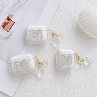 Glitter Bow for Apple AirPods 4 Generation Bluetooth Headset Protective Case Pro2 Apple Earphone Case 3 Generation
