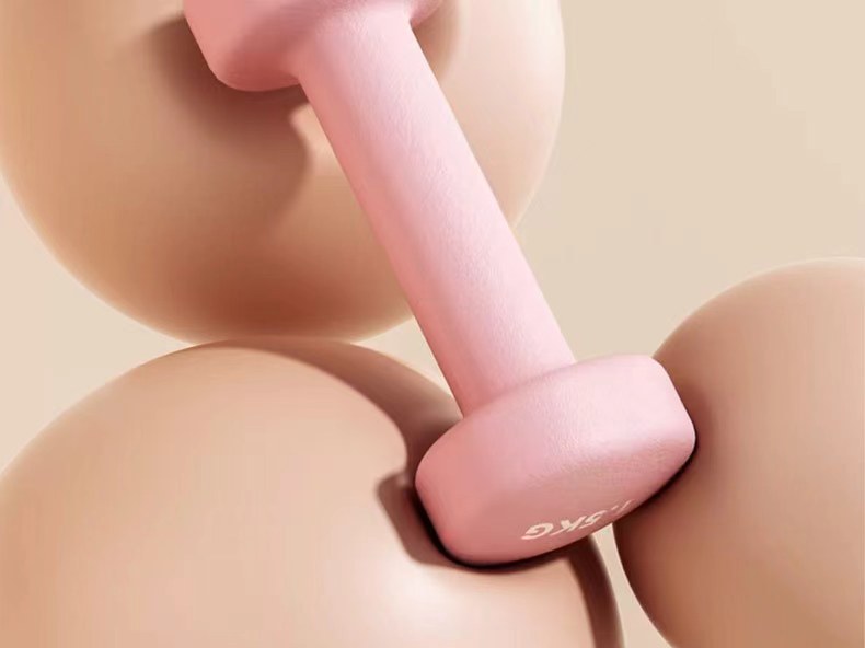Kadınlar için plastik kaplı dambıllar, çocuklar için evde fitness ekipmanları, küçük ağırlıklı erkek kombinasyonu, ilkokul genç dambıl seti