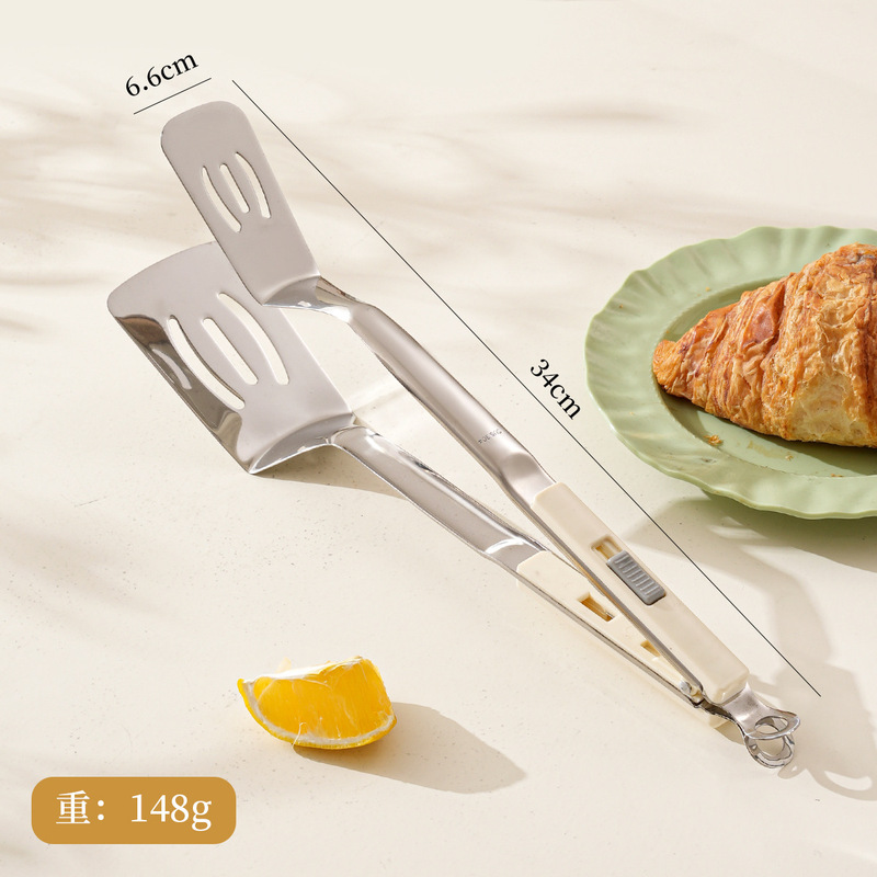 304滑扣食物夹创意牛排夹烤肉夹多功能烤鱼夹滑扣加厚料理分餐夹|undefined