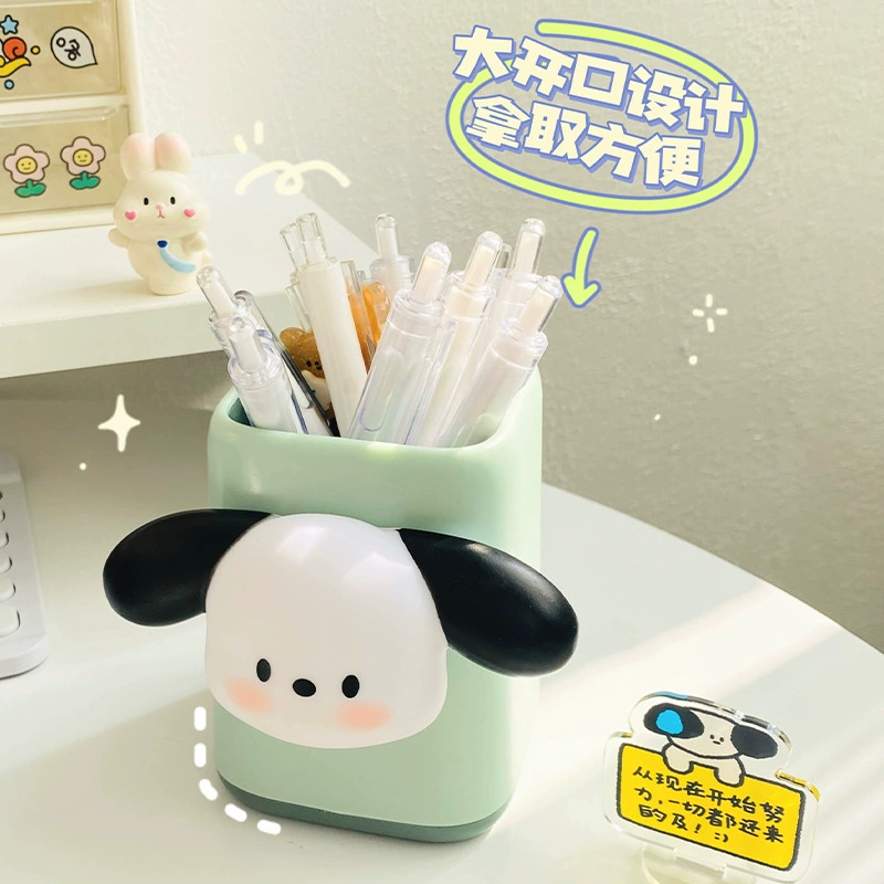 Cartoon children's pens holder, storage box for elementary school students, Nordic style, handmade