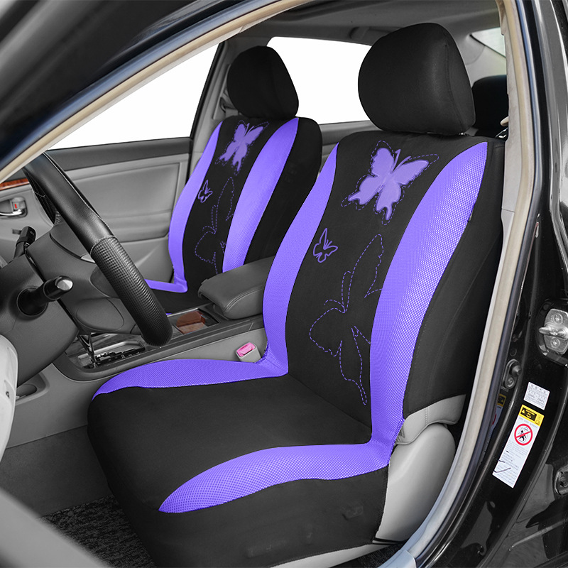Foreign trade car seat covers with butterfly embroidery, suitable for all seasons, popular cross-border foreign trade product on AliExpress and Amazon