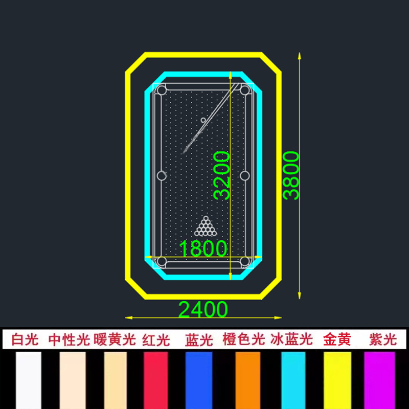 인터넷 연예인 핫 스타일 Bafanglaicai 7 폭 램프 본체 이중 원형