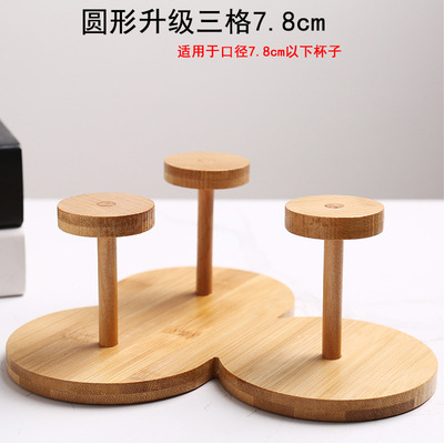 Portavasos de papel de bambú dispensador de agua para el hogar leche té cafetería portavasos desechables Barra de almacenamiento de escritorio comercial