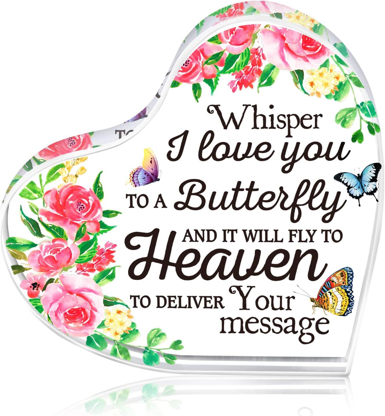 SICOHOME 同情礼物心形纪念丧尸礼物水晶亚克力纸重量纪念装饰品