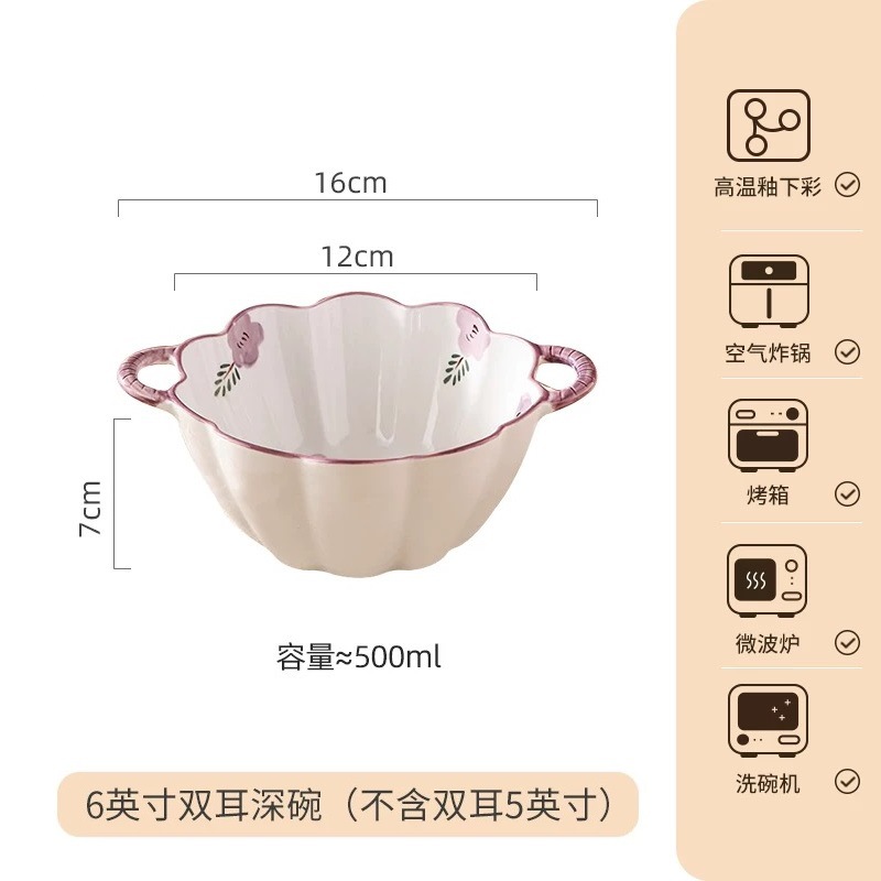 Tazón de cerámica púrpura y traje de plato Hogar Japonés nuevo tazón y plato vajilla fresca inauguración de la casa nuevo tazón de plato y palillos traje