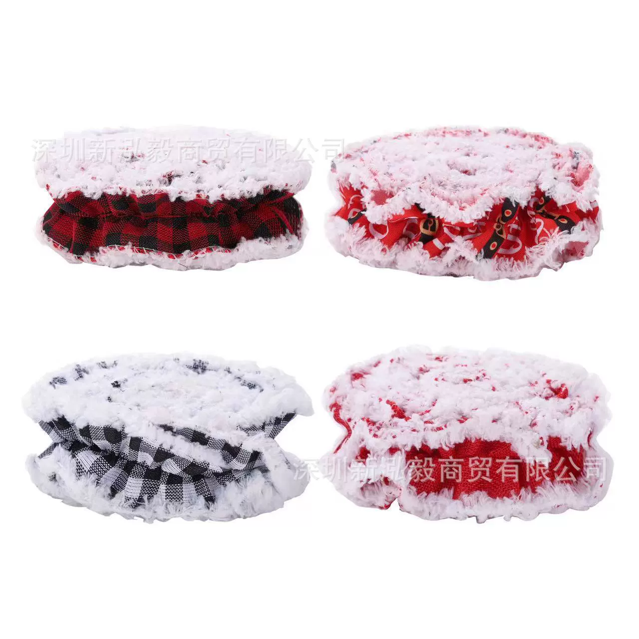 Лента Hongyi Рождество скомканная железная проволока край ленты Рождество кольцо для волос толстой кишки Толстая колбаса рулон камин декоративная лента