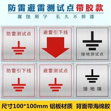 防雷避雷接地测试点面板防雷引下线标识牌接地端子标志标识牌