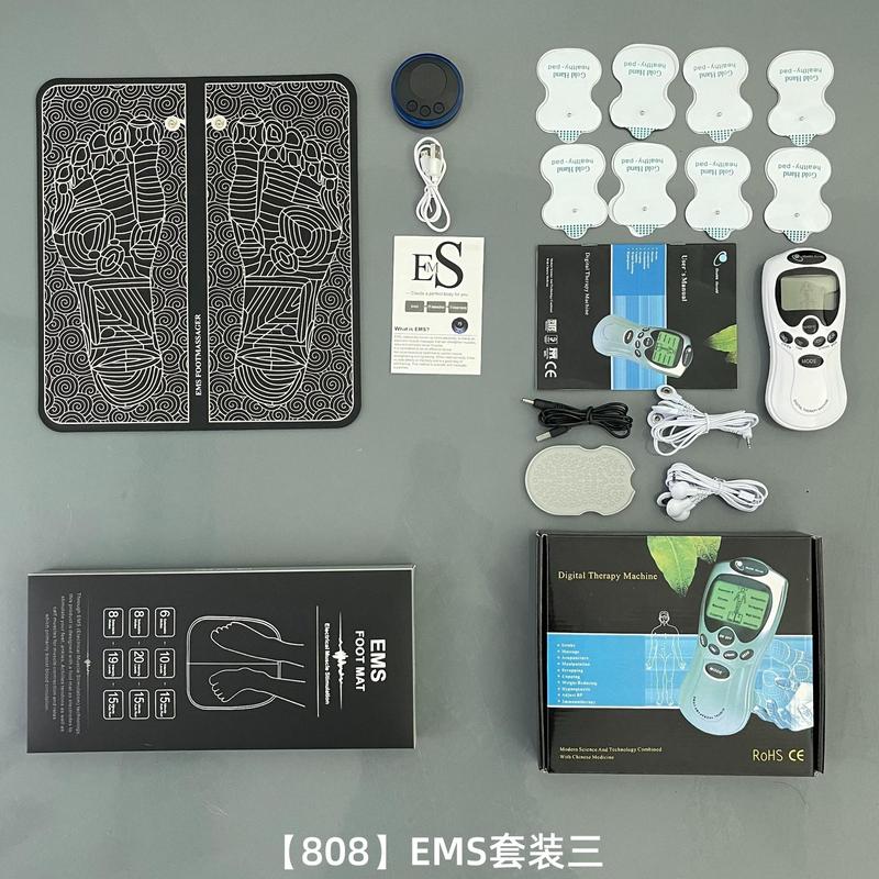 多機能EMS電気パルス足裏マッサージパッド、頸椎経絡マッサージパッチ、パルス理学療法フットパッド、電子パルス|undefined