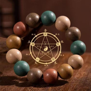 Manufacturer [Source Manufacturer] Five Elements True Qi Fragrance Gold Wood Water Fire Earth Natural Ancient Method Incense Bead Bracelet Direct Sales