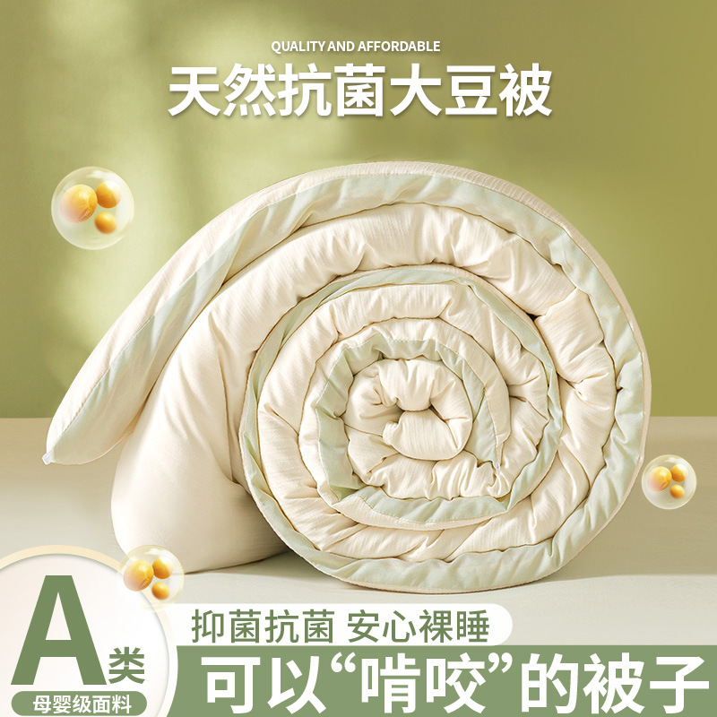 Quilt de fibra de soja gruesa dormitorio caliente para estudiantes individuales primavera y otoño edredón de núcleo invierno invierno colchón antifría general cuatro estaciones