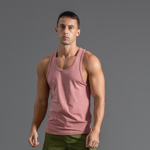 2023 New Large Size Sports Vest for Men, Tight Fitness Racer Vest, Cotton Trendy Men's Bottoming Shirt, Men's Clothing