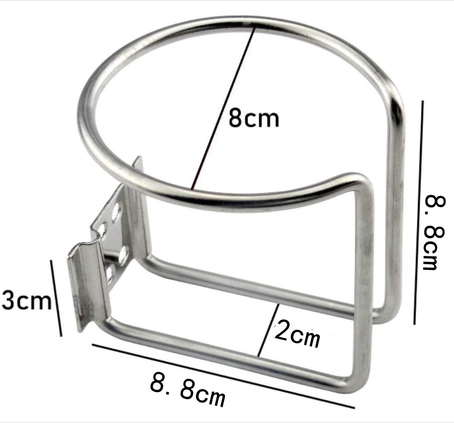 Car Car Water Cup Holder Ship RV Yacht Modified Iron Cup Holder Wall-mounted Desk Beverage Cup Holder
