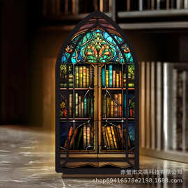 跨境新品Book Nook 梦幻奇特木质书立摆件装饰梦幻书籍爱好者礼物