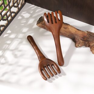 Wooden big massager golden sandalwood for scalp, increased thickness
