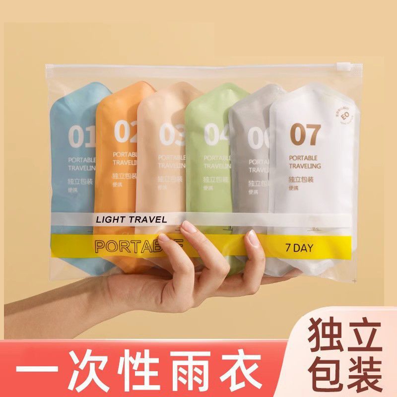 Disposable Card-type Raincoat Women's Mountaineering Portable Thickened Long Full-body Anti-rainstorm Men's Adult Travel Poncho