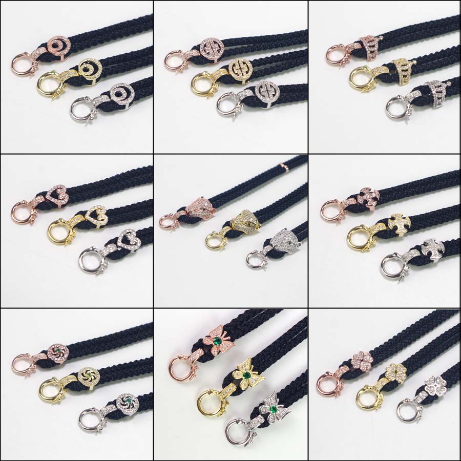 翡翠吊坠绳精品挂绳高货绳合金翡翠镶嵌挂件绳编织多款新品