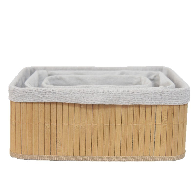 Cesta de Almacenamiento de Bambú Tejida a Mano para Escritorio y Ropa Interior image 6