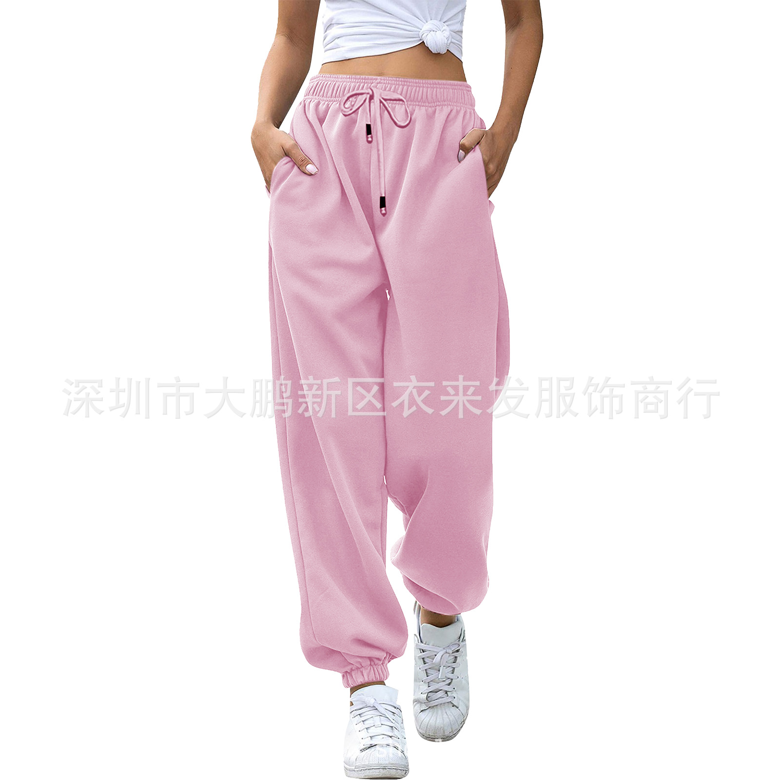 2023 Amazon japonés suéter pantalones de cintura alta harén de bolsillo de las mujeres Pantalones deportivos casuales 9 color 5 tamaño image 13