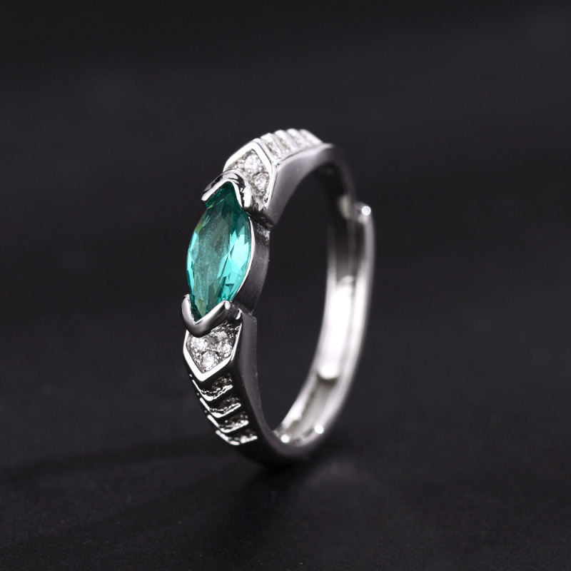 European and American Cross-Border Eye of Horus Color Rings Hip-Hop American Street Marquise Diamond Rings Wholesale