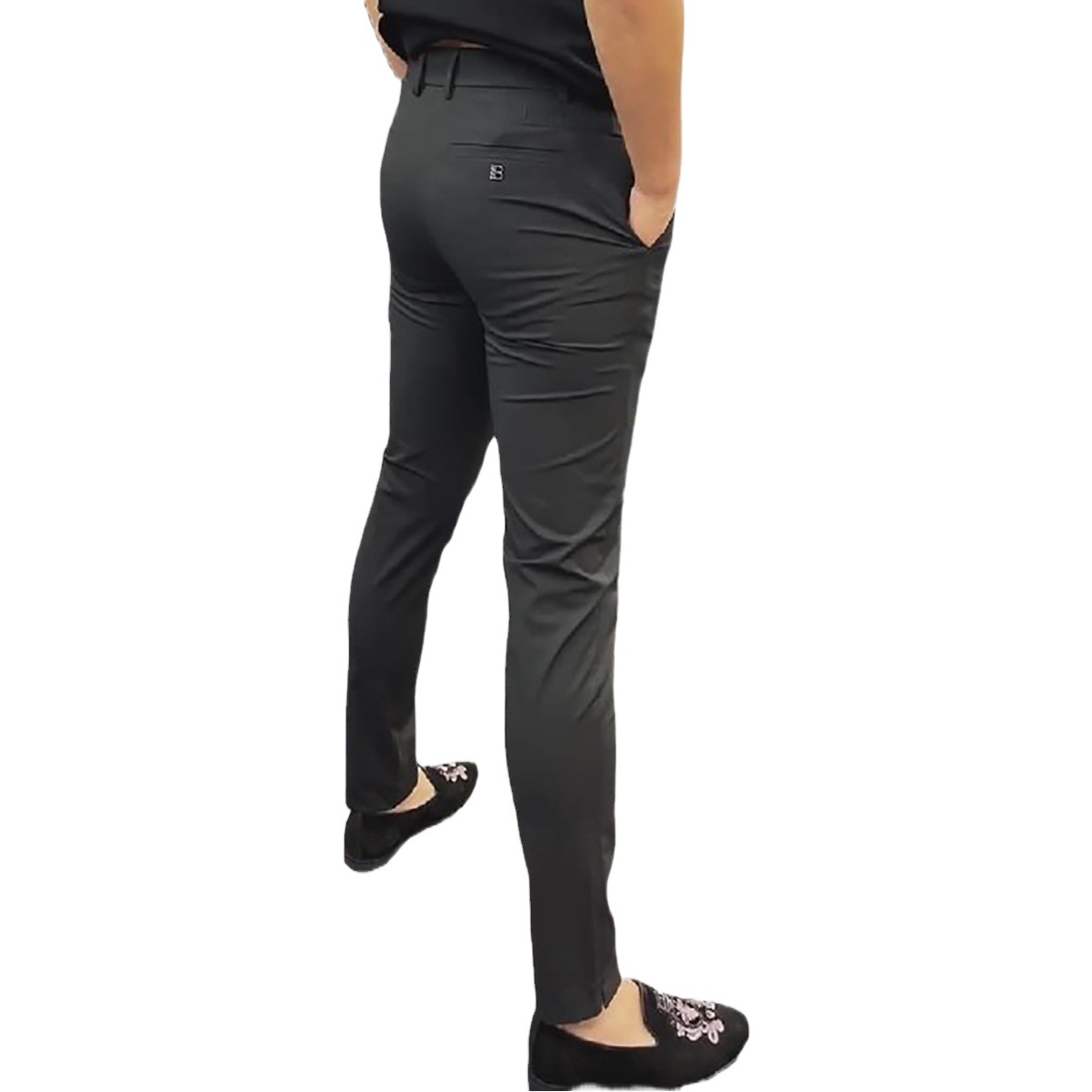 [Calidad de TikTok] Primavera y otoño nuevos pantalones casuales de los hombres pantalones de traje de negocios estiran todos los Pantalones rectos delgados