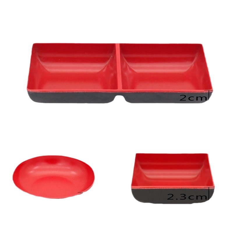 Plato pequeño de melamina, plato para vinagre, plato para condimentos, suministros para tienda de artículos de uso diario de Yiwu, vajilla de melamina, condimentos