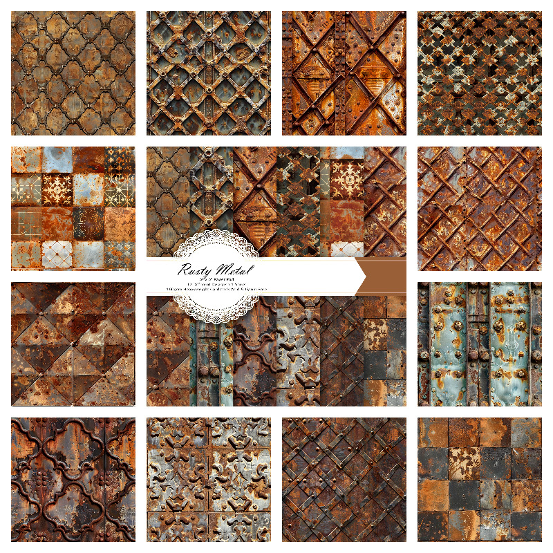 12 hojas colección de portapapeles transfronterizos portapapeles material de libro de papel papel de fondo papel de patrón DIY álbum de fotos papelería image 9