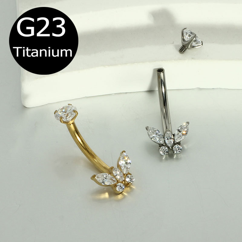 Silver pointed spike labret stud material detail