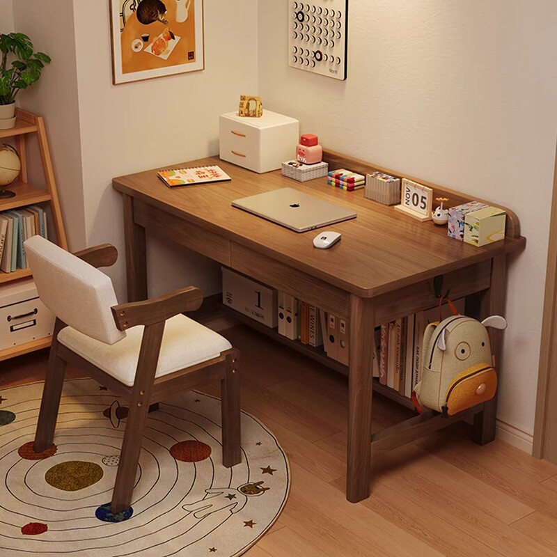Solid Wood Desk, Student Home Writing Desk, Modern Simple Office Desk, Study Room, Adult Work Desk, Bedroom Computer Desk