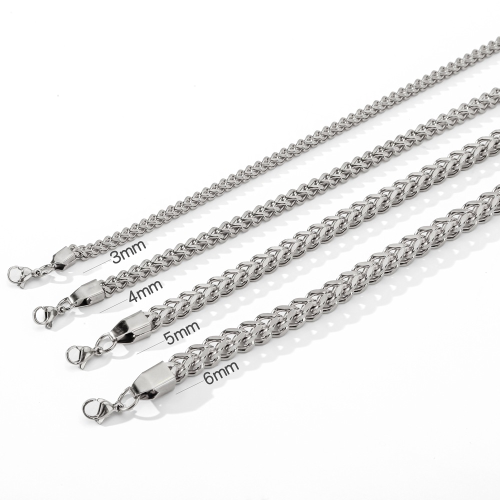 18K Real Gold Plated Plating Material Simple Style Classic Style Geometric 304 Stainless Steel Plating Unisex Necklace Men Chain Necklaces