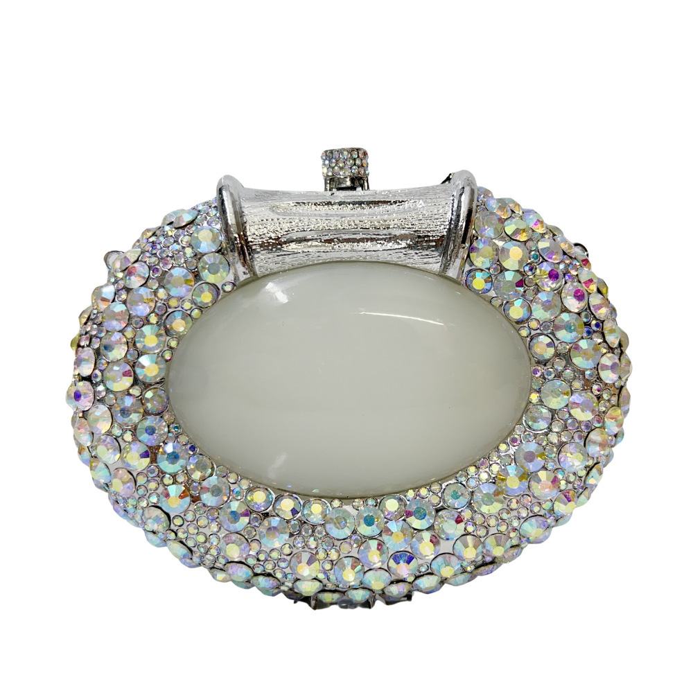 Cross-border nuevo ojo de gato elíptico diamantes bolsas de banquete bolsas de mano diamantes Rhinestone clutch