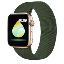 适用苹果Ultra8代尼龙表带 iWatch7ES车线单圈弹力带apple手表带