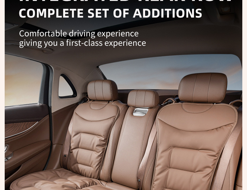 Cross-Border Popular Car Seat Cushion, Breathable Nappa Leather Seat Pad, Soft and Comfortable for All Seasons, Size Three