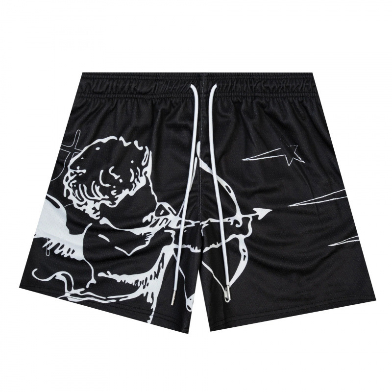 American-Style 3D Printed Shorts for Men and Women, Sports Fitness Quarter-Length Shorts, Casual Basketball Running Shorts, Knee-Length Basketball Shorts